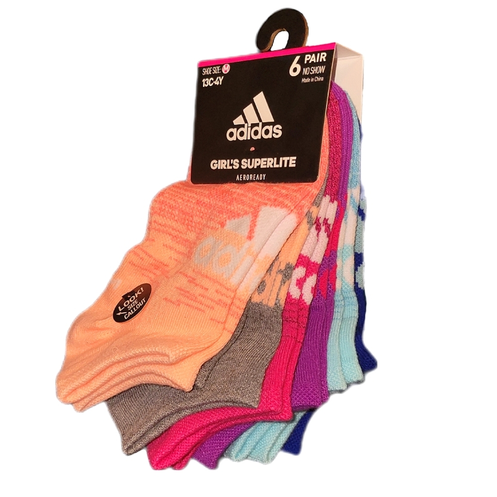 Girls Adidas no show socks
